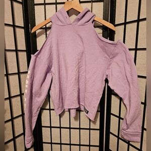 PINK Cold Shoulder Purple Hoodie Size‎ Small